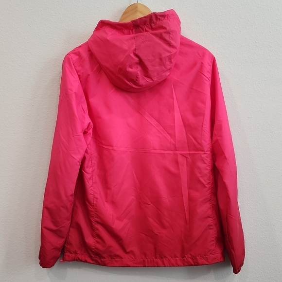 New Balance Women's Hot Pink Ombre Hooded Windbreaker Jacket - Picture 7 of 7